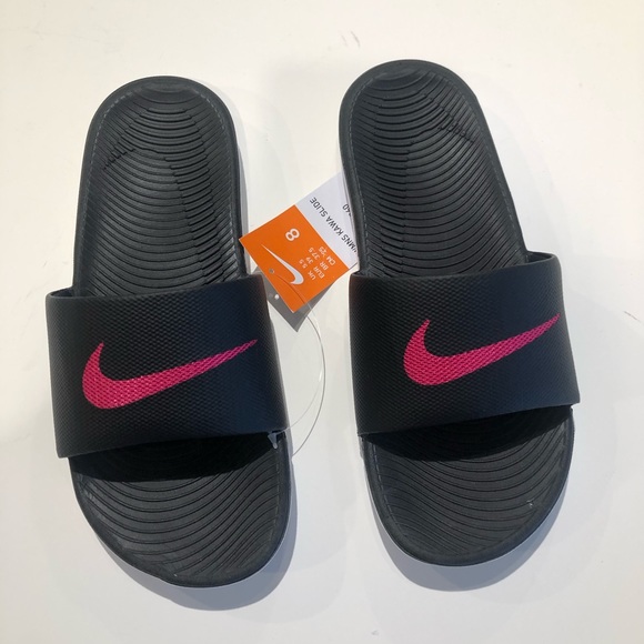 Nike kawa slides noir black/vivid noir various szs - Picture 2 of 11
